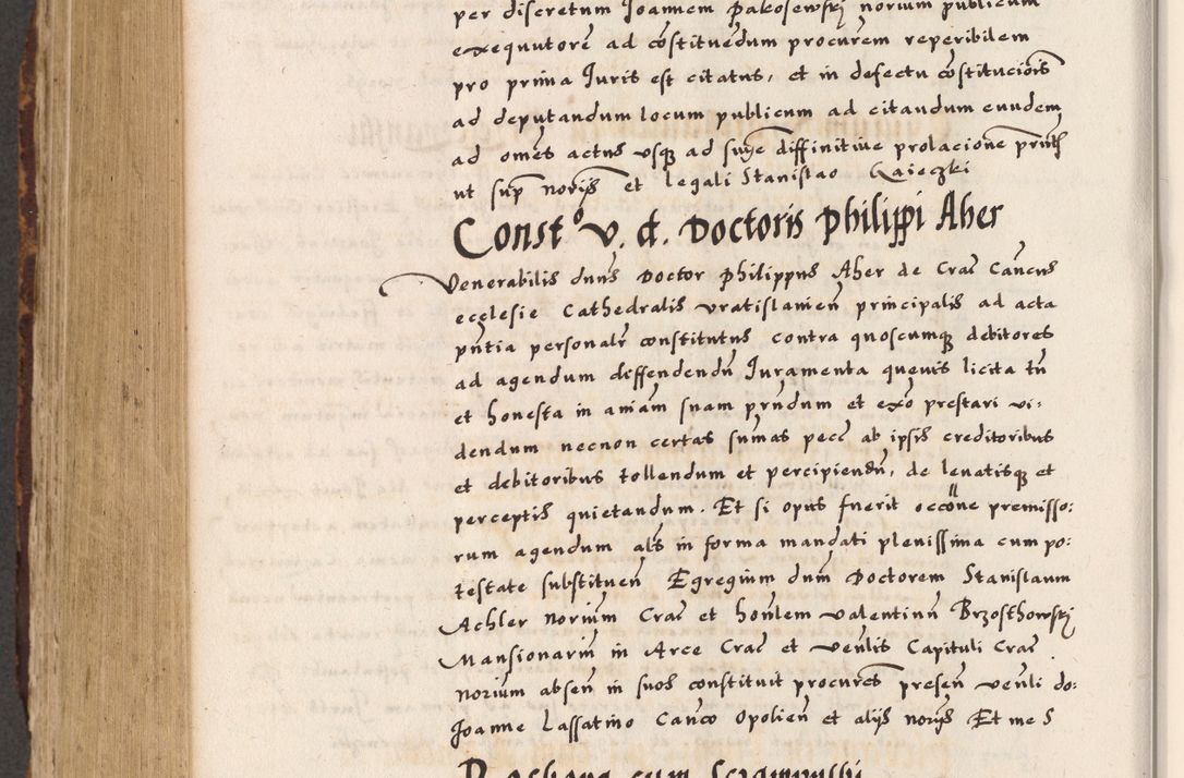 Zdjęcie nr 752 dla obiektu archiwalnego: Acta causarum, obligacionum, sentenciarum tam interlocutoriarum quam diffinitivarum constitutionumque coram reverendo patre domino Petro Porembski canonico et officiali generali Cracoviensi de anno Domini millesimo quingentesimo quadragesimo nono, cuius indictio septima, pontificatus sanctissimi in Christo patris et domini nostri domini Pauli divina providencia tercii, anno ipsius nacionis Pauli pape terciii die tercia mensis Novembris inchoatur
