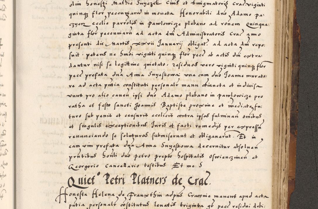 Zdjęcie nr 766 dla obiektu archiwalnego: Acta causarum, obligacionum, sentenciarum tam interlocutoriarum quam diffinitivarum constitutionumque coram reverendo patre domino Petro Porembski canonico et officiali generali Cracoviensi de anno Domini millesimo quingentesimo quadragesimo nono, cuius indictio septima, pontificatus sanctissimi in Christo patris et domini nostri domini Pauli divina providencia tercii, anno ipsius nacionis Pauli pape terciii die tercia mensis Novembris inchoatur