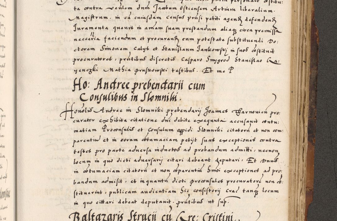 Zdjęcie nr 769 dla obiektu archiwalnego: Acta causarum, obligacionum, sentenciarum tam interlocutoriarum quam diffinitivarum constitutionumque coram reverendo patre domino Petro Porembski canonico et officiali generali Cracoviensi de anno Domini millesimo quingentesimo quadragesimo nono, cuius indictio septima, pontificatus sanctissimi in Christo patris et domini nostri domini Pauli divina providencia tercii, anno ipsius nacionis Pauli pape terciii die tercia mensis Novembris inchoatur