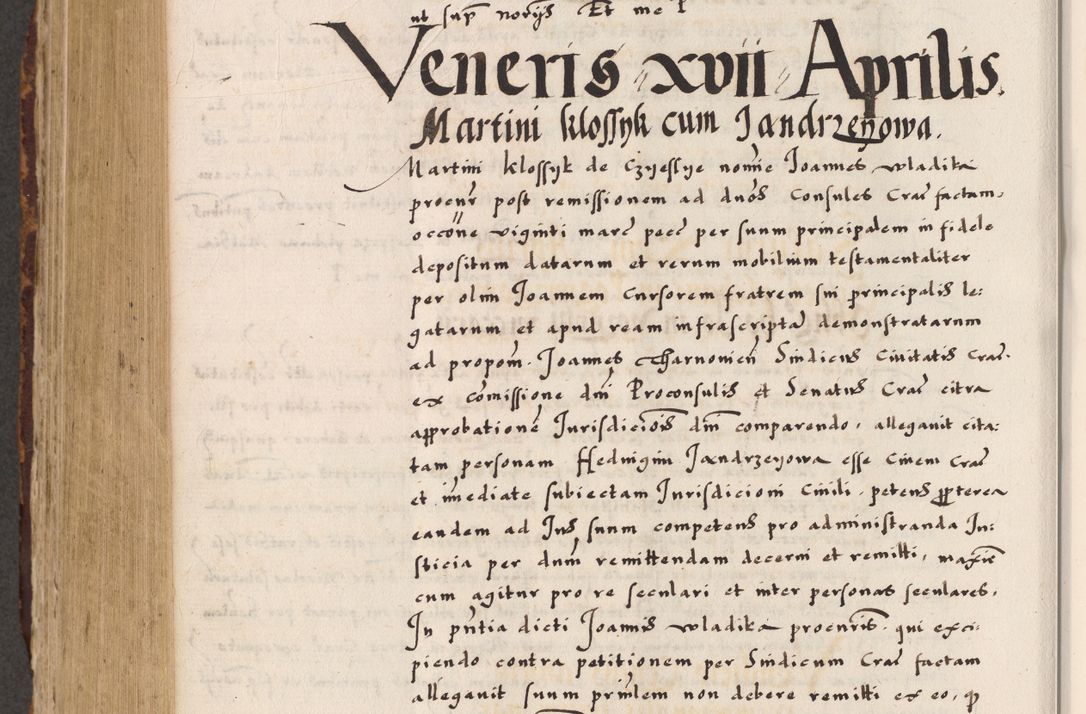Zdjęcie nr 777 dla obiektu archiwalnego: Acta causarum, obligacionum, sentenciarum tam interlocutoriarum quam diffinitivarum constitutionumque coram reverendo patre domino Petro Porembski canonico et officiali generali Cracoviensi de anno Domini millesimo quingentesimo quadragesimo nono, cuius indictio septima, pontificatus sanctissimi in Christo patris et domini nostri domini Pauli divina providencia tercii, anno ipsius nacionis Pauli pape terciii die tercia mensis Novembris inchoatur