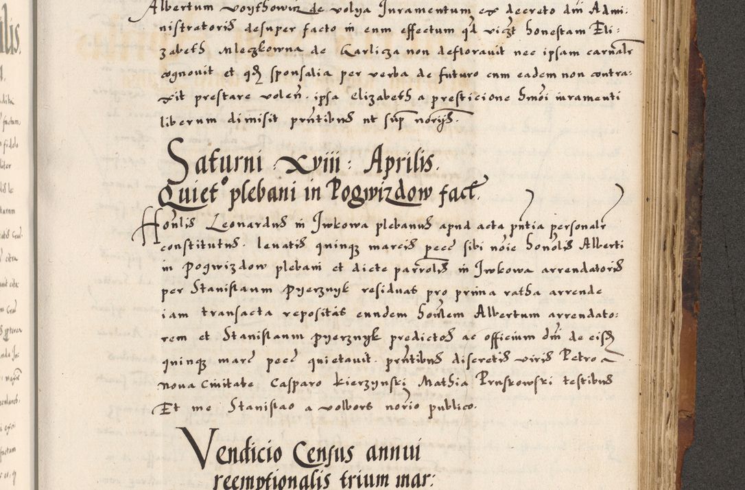 Zdjęcie nr 778 dla obiektu archiwalnego: Acta causarum, obligacionum, sentenciarum tam interlocutoriarum quam diffinitivarum constitutionumque coram reverendo patre domino Petro Porembski canonico et officiali generali Cracoviensi de anno Domini millesimo quingentesimo quadragesimo nono, cuius indictio septima, pontificatus sanctissimi in Christo patris et domini nostri domini Pauli divina providencia tercii, anno ipsius nacionis Pauli pape terciii die tercia mensis Novembris inchoatur