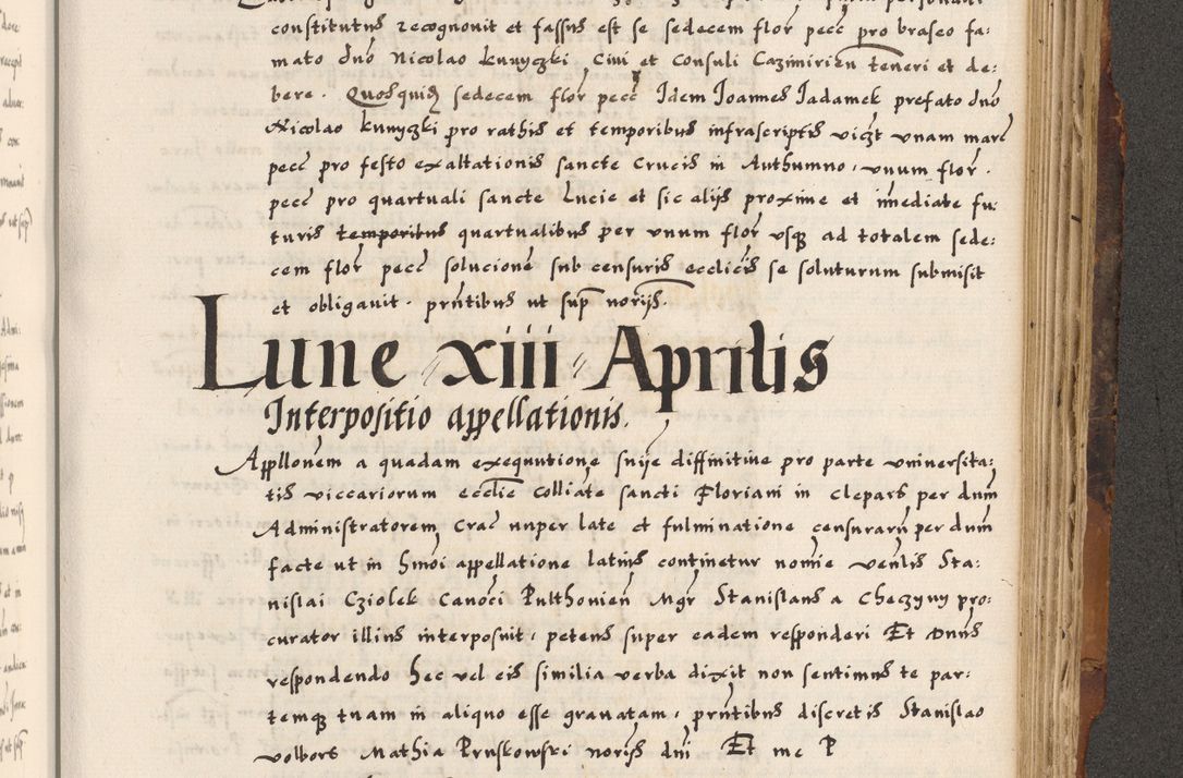 Zdjęcie nr 787 dla obiektu archiwalnego: Acta causarum, obligacionum, sentenciarum tam interlocutoriarum quam diffinitivarum constitutionumque coram reverendo patre domino Petro Porembski canonico et officiali generali Cracoviensi de anno Domini millesimo quingentesimo quadragesimo nono, cuius indictio septima, pontificatus sanctissimi in Christo patris et domini nostri domini Pauli divina providencia tercii, anno ipsius nacionis Pauli pape terciii die tercia mensis Novembris inchoatur