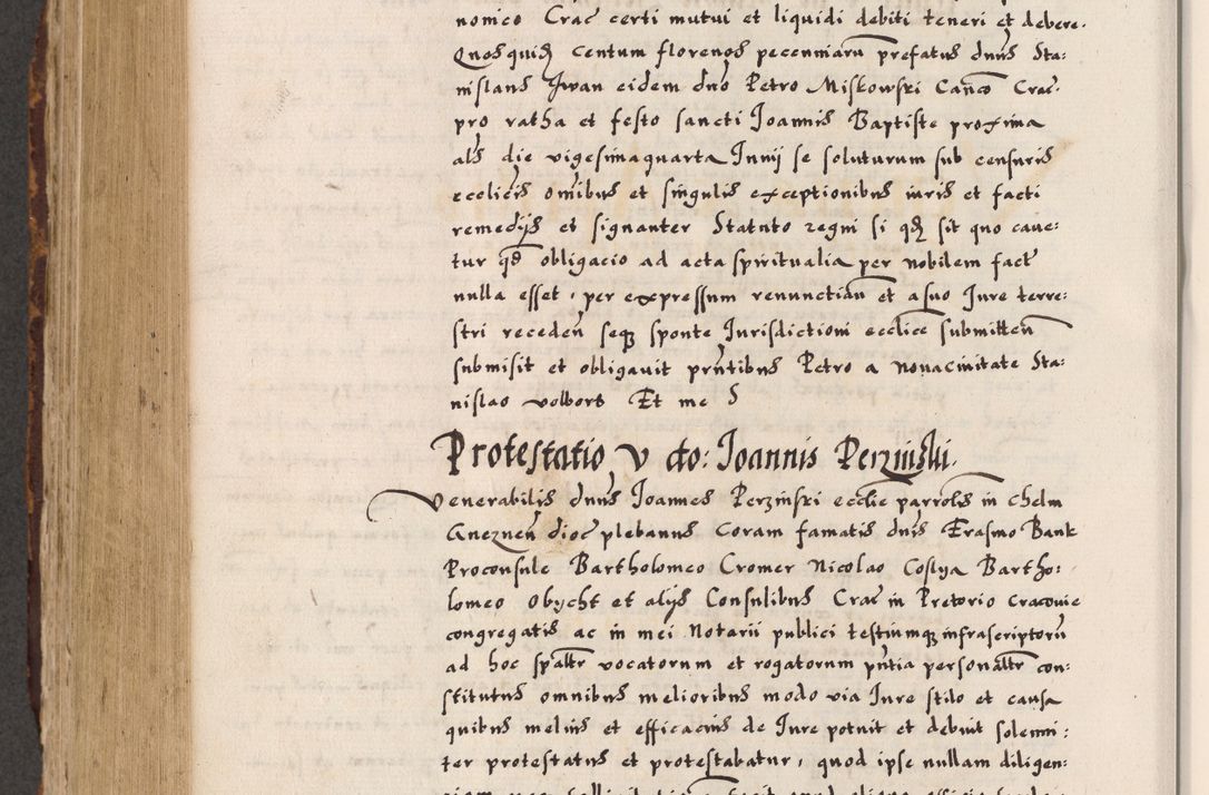 Zdjęcie nr 799 dla obiektu archiwalnego: Acta causarum, obligacionum, sentenciarum tam interlocutoriarum quam diffinitivarum constitutionumque coram reverendo patre domino Petro Porembski canonico et officiali generali Cracoviensi de anno Domini millesimo quingentesimo quadragesimo nono, cuius indictio septima, pontificatus sanctissimi in Christo patris et domini nostri domini Pauli divina providencia tercii, anno ipsius nacionis Pauli pape terciii die tercia mensis Novembris inchoatur