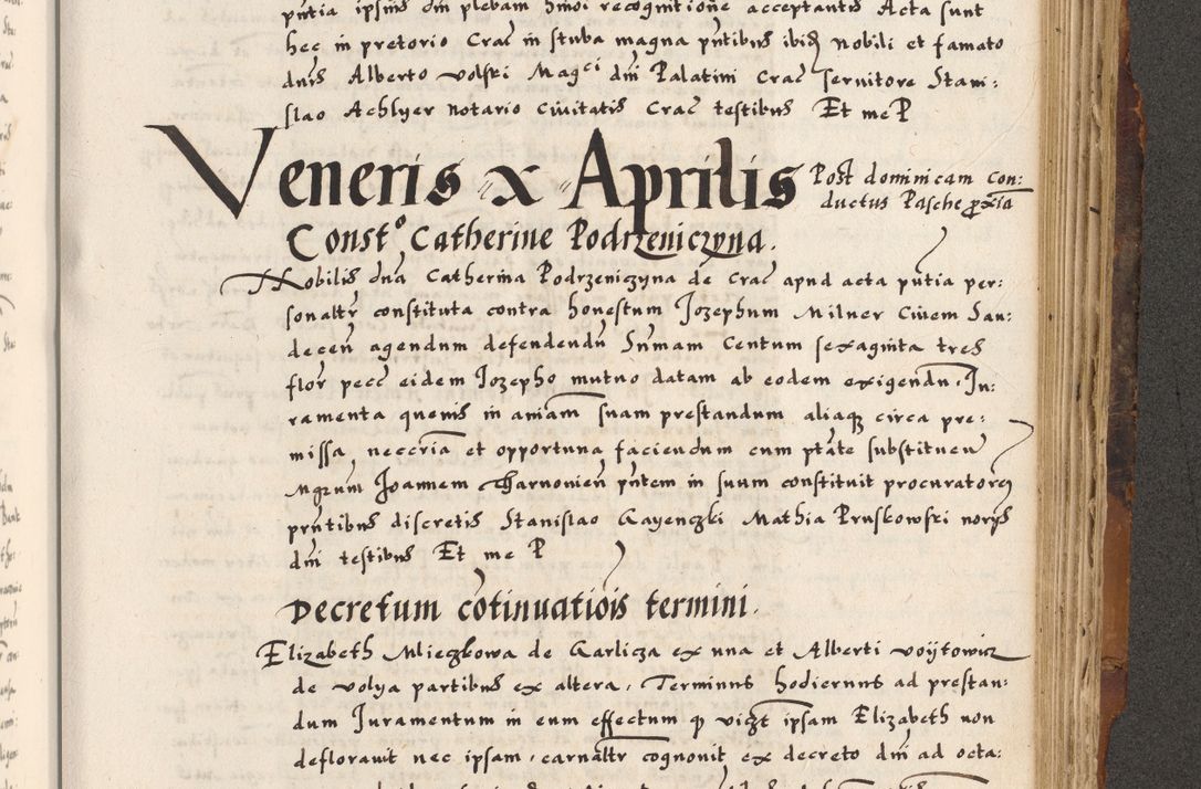 Zdjęcie nr 796 dla obiektu archiwalnego: Acta causarum, obligacionum, sentenciarum tam interlocutoriarum quam diffinitivarum constitutionumque coram reverendo patre domino Petro Porembski canonico et officiali generali Cracoviensi de anno Domini millesimo quingentesimo quadragesimo nono, cuius indictio septima, pontificatus sanctissimi in Christo patris et domini nostri domini Pauli divina providencia tercii, anno ipsius nacionis Pauli pape terciii die tercia mensis Novembris inchoatur