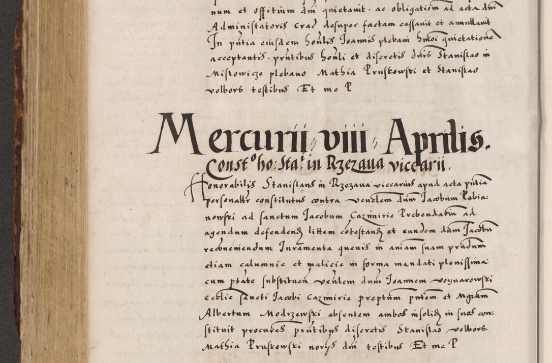 Zdjęcie nr 802 dla obiektu archiwalnego: Acta causarum, obligacionum, sentenciarum tam interlocutoriarum quam diffinitivarum constitutionumque coram reverendo patre domino Petro Porembski canonico et officiali generali Cracoviensi de anno Domini millesimo quingentesimo quadragesimo nono, cuius indictio septima, pontificatus sanctissimi in Christo patris et domini nostri domini Pauli divina providencia tercii, anno ipsius nacionis Pauli pape terciii die tercia mensis Novembris inchoatur