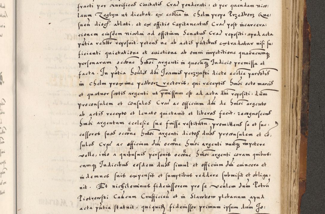 Zdjęcie nr 803 dla obiektu archiwalnego: Acta causarum, obligacionum, sentenciarum tam interlocutoriarum quam diffinitivarum constitutionumque coram reverendo patre domino Petro Porembski canonico et officiali generali Cracoviensi de anno Domini millesimo quingentesimo quadragesimo nono, cuius indictio septima, pontificatus sanctissimi in Christo patris et domini nostri domini Pauli divina providencia tercii, anno ipsius nacionis Pauli pape terciii die tercia mensis Novembris inchoatur