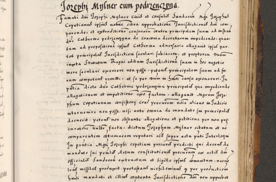 Zdjęcie nr 801 dla obiektu archiwalnego: Acta causarum, obligacionum, sentenciarum tam interlocutoriarum quam diffinitivarum constitutionumque coram reverendo patre domino Petro Porembski canonico et officiali generali Cracoviensi de anno Domini millesimo quingentesimo quadragesimo nono, cuius indictio septima, pontificatus sanctissimi in Christo patris et domini nostri domini Pauli divina providencia tercii, anno ipsius nacionis Pauli pape terciii die tercia mensis Novembris inchoatur