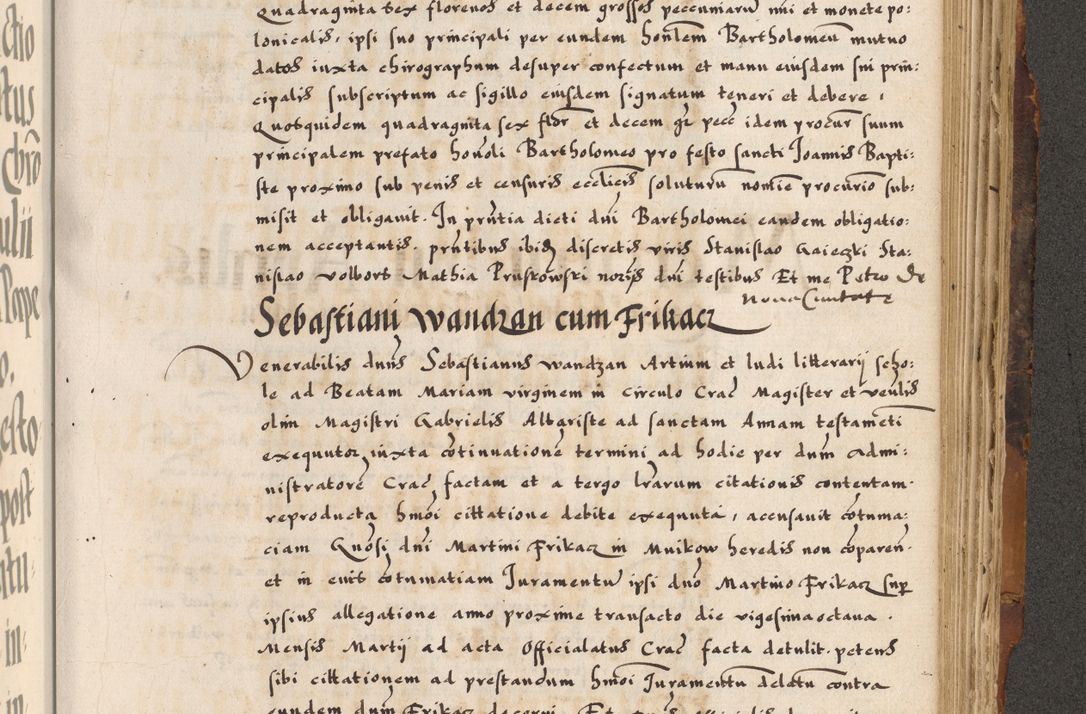 Zdjęcie nr 804 dla obiektu archiwalnego: Acta causarum, obligacionum, sentenciarum tam interlocutoriarum quam diffinitivarum constitutionumque coram reverendo patre domino Petro Porembski canonico et officiali generali Cracoviensi de anno Domini millesimo quingentesimo quadragesimo nono, cuius indictio septima, pontificatus sanctissimi in Christo patris et domini nostri domini Pauli divina providencia tercii, anno ipsius nacionis Pauli pape terciii die tercia mensis Novembris inchoatur