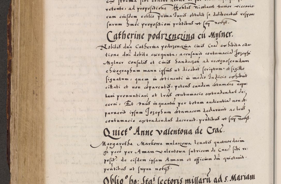 Zdjęcie nr 805 dla obiektu archiwalnego: Acta causarum, obligacionum, sentenciarum tam interlocutoriarum quam diffinitivarum constitutionumque coram reverendo patre domino Petro Porembski canonico et officiali generali Cracoviensi de anno Domini millesimo quingentesimo quadragesimo nono, cuius indictio septima, pontificatus sanctissimi in Christo patris et domini nostri domini Pauli divina providencia tercii, anno ipsius nacionis Pauli pape terciii die tercia mensis Novembris inchoatur
