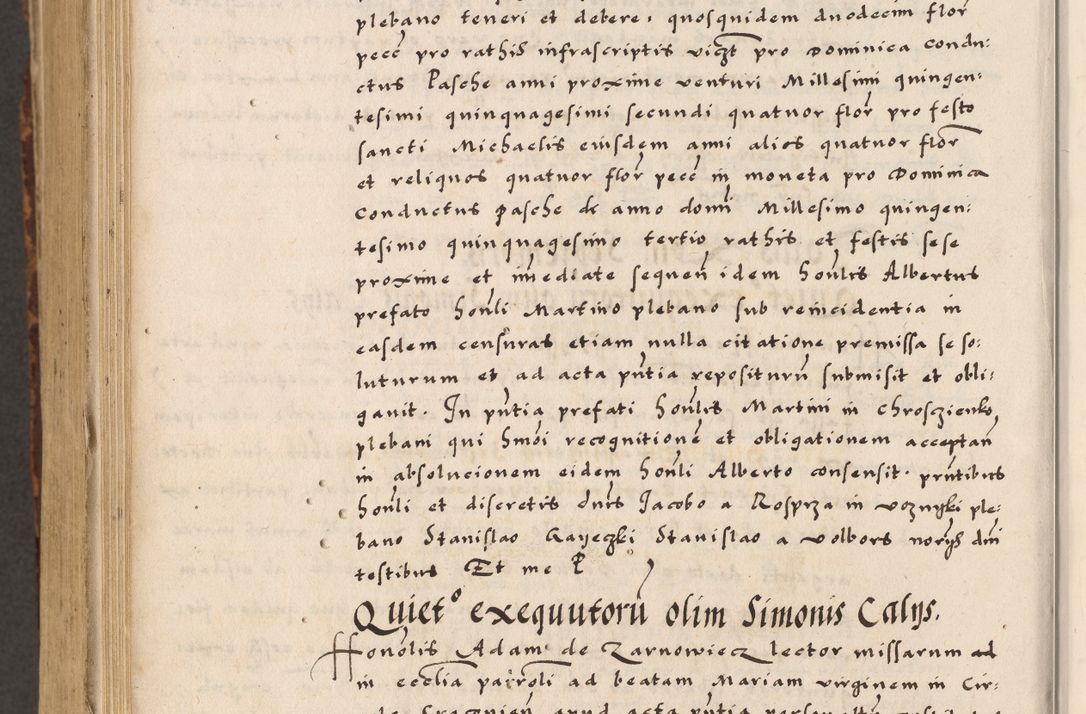 Zdjęcie nr 820 dla obiektu archiwalnego: Acta causarum, obligacionum, sentenciarum tam interlocutoriarum quam diffinitivarum constitutionumque coram reverendo patre domino Petro Porembski canonico et officiali generali Cracoviensi de anno Domini millesimo quingentesimo quadragesimo nono, cuius indictio septima, pontificatus sanctissimi in Christo patris et domini nostri domini Pauli divina providencia tercii, anno ipsius nacionis Pauli pape terciii die tercia mensis Novembris inchoatur