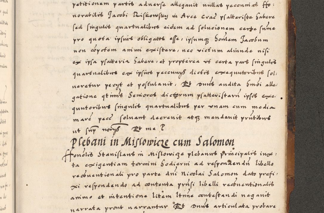 Zdjęcie nr 822 dla obiektu archiwalnego: Acta causarum, obligacionum, sentenciarum tam interlocutoriarum quam diffinitivarum constitutionumque coram reverendo patre domino Petro Porembski canonico et officiali generali Cracoviensi de anno Domini millesimo quingentesimo quadragesimo nono, cuius indictio septima, pontificatus sanctissimi in Christo patris et domini nostri domini Pauli divina providencia tercii, anno ipsius nacionis Pauli pape terciii die tercia mensis Novembris inchoatur