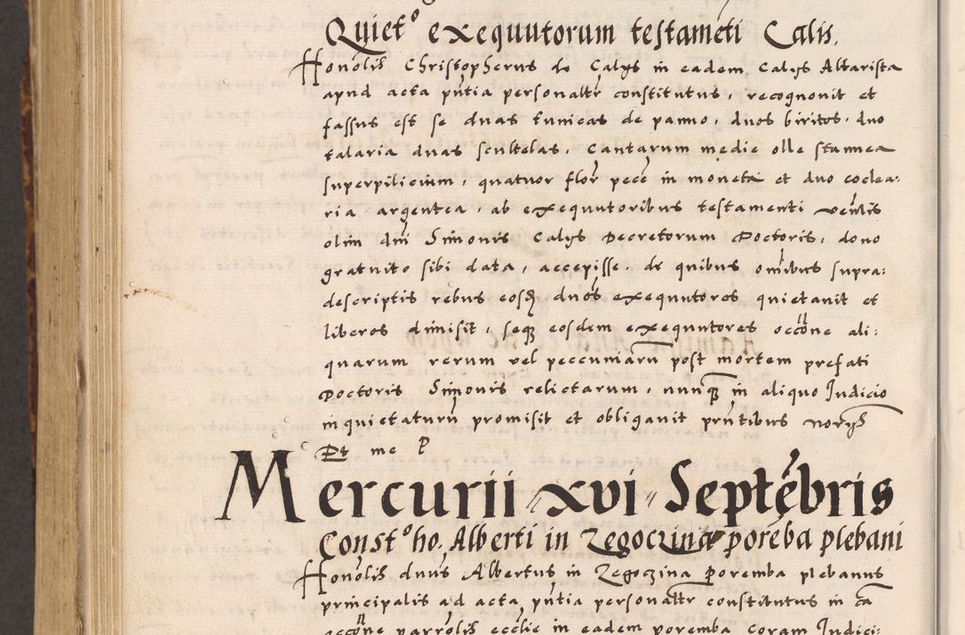 Zdjęcie nr 826 dla obiektu archiwalnego: Acta causarum, obligacionum, sentenciarum tam interlocutoriarum quam diffinitivarum constitutionumque coram reverendo patre domino Petro Porembski canonico et officiali generali Cracoviensi de anno Domini millesimo quingentesimo quadragesimo nono, cuius indictio septima, pontificatus sanctissimi in Christo patris et domini nostri domini Pauli divina providencia tercii, anno ipsius nacionis Pauli pape terciii die tercia mensis Novembris inchoatur