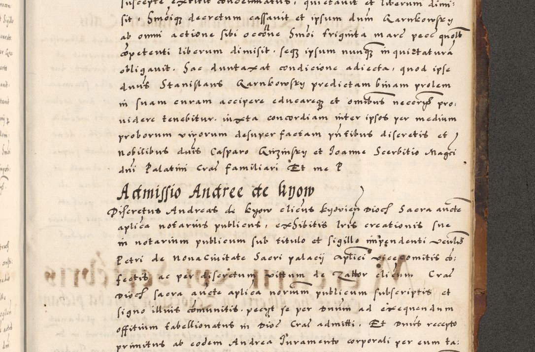Zdjęcie nr 827 dla obiektu archiwalnego: Acta causarum, obligacionum, sentenciarum tam interlocutoriarum quam diffinitivarum constitutionumque coram reverendo patre domino Petro Porembski canonico et officiali generali Cracoviensi de anno Domini millesimo quingentesimo quadragesimo nono, cuius indictio septima, pontificatus sanctissimi in Christo patris et domini nostri domini Pauli divina providencia tercii, anno ipsius nacionis Pauli pape terciii die tercia mensis Novembris inchoatur