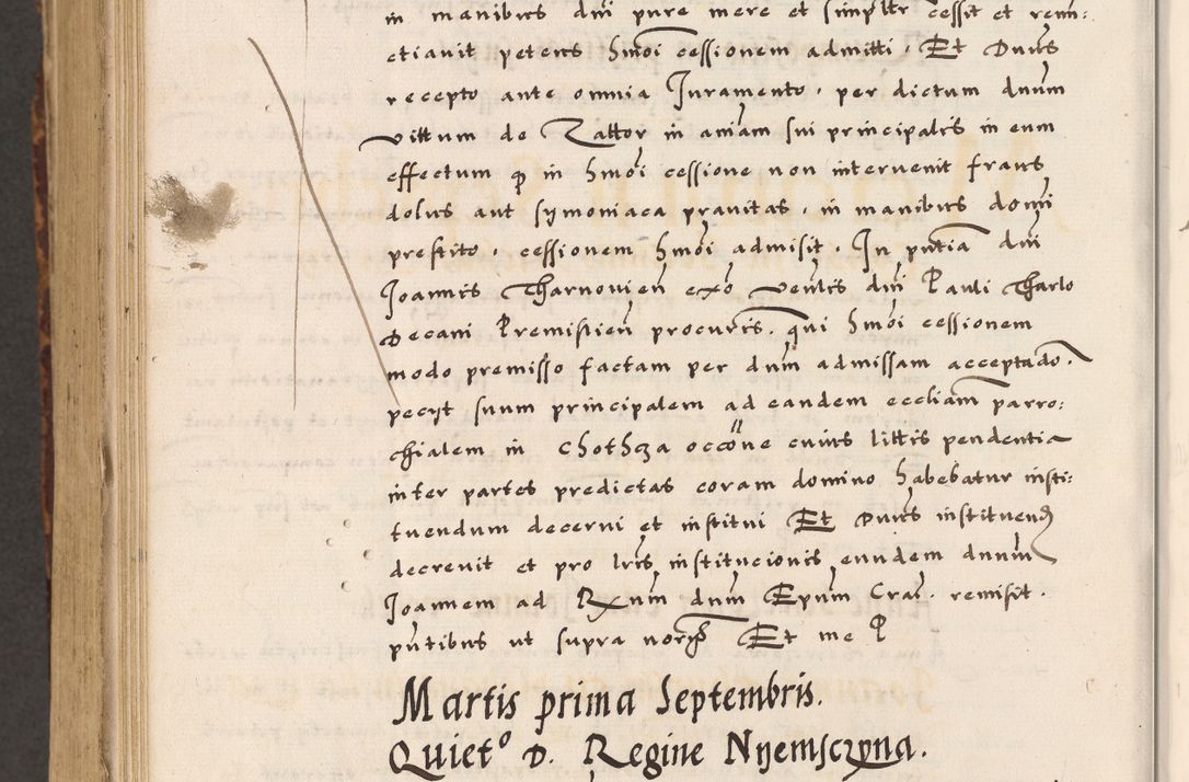 Zdjęcie nr 844 dla obiektu archiwalnego: Acta causarum, obligacionum, sentenciarum tam interlocutoriarum quam diffinitivarum constitutionumque coram reverendo patre domino Petro Porembski canonico et officiali generali Cracoviensi de anno Domini millesimo quingentesimo quadragesimo nono, cuius indictio septima, pontificatus sanctissimi in Christo patris et domini nostri domini Pauli divina providencia tercii, anno ipsius nacionis Pauli pape terciii die tercia mensis Novembris inchoatur