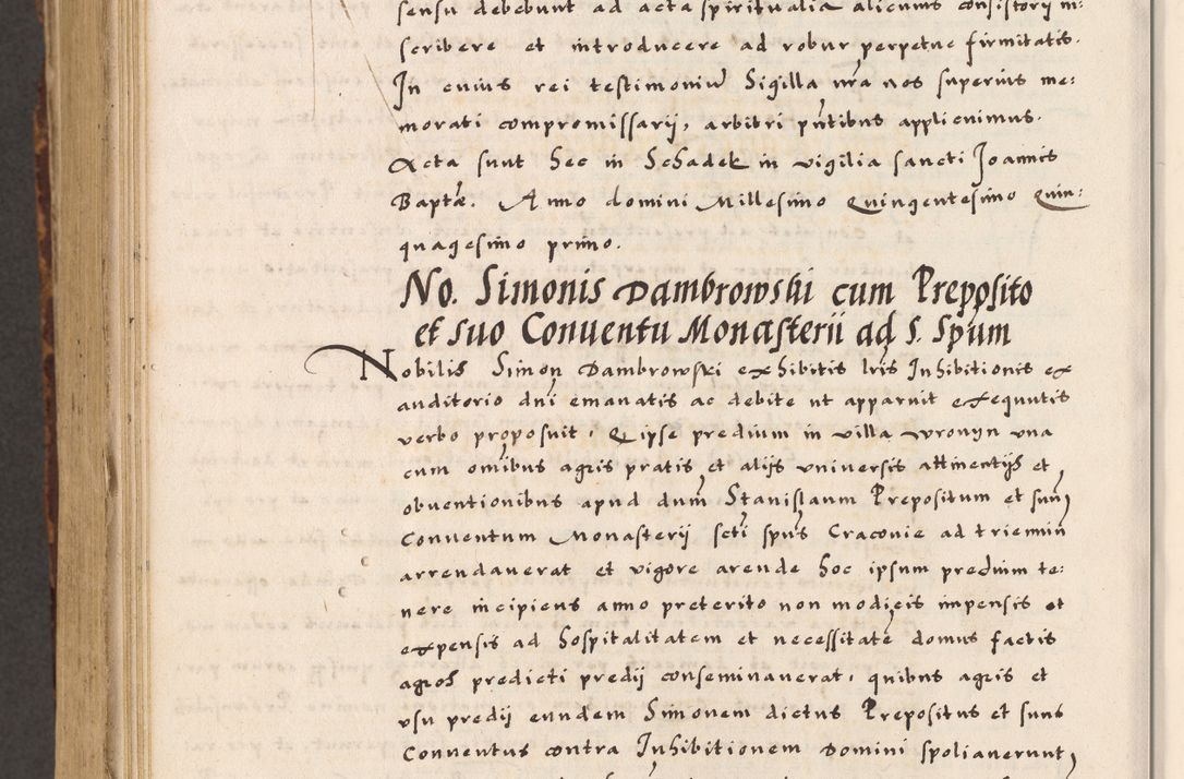 Zdjęcie nr 855 dla obiektu archiwalnego: Acta causarum, obligacionum, sentenciarum tam interlocutoriarum quam diffinitivarum constitutionumque coram reverendo patre domino Petro Porembski canonico et officiali generali Cracoviensi de anno Domini millesimo quingentesimo quadragesimo nono, cuius indictio septima, pontificatus sanctissimi in Christo patris et domini nostri domini Pauli divina providencia tercii, anno ipsius nacionis Pauli pape terciii die tercia mensis Novembris inchoatur