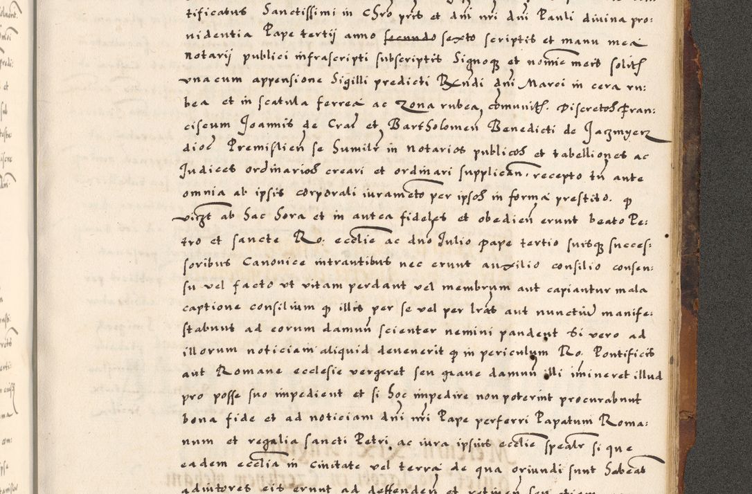 Zdjęcie nr 863 dla obiektu archiwalnego: Acta causarum, obligacionum, sentenciarum tam interlocutoriarum quam diffinitivarum constitutionumque coram reverendo patre domino Petro Porembski canonico et officiali generali Cracoviensi de anno Domini millesimo quingentesimo quadragesimo nono, cuius indictio septima, pontificatus sanctissimi in Christo patris et domini nostri domini Pauli divina providencia tercii, anno ipsius nacionis Pauli pape terciii die tercia mensis Novembris inchoatur