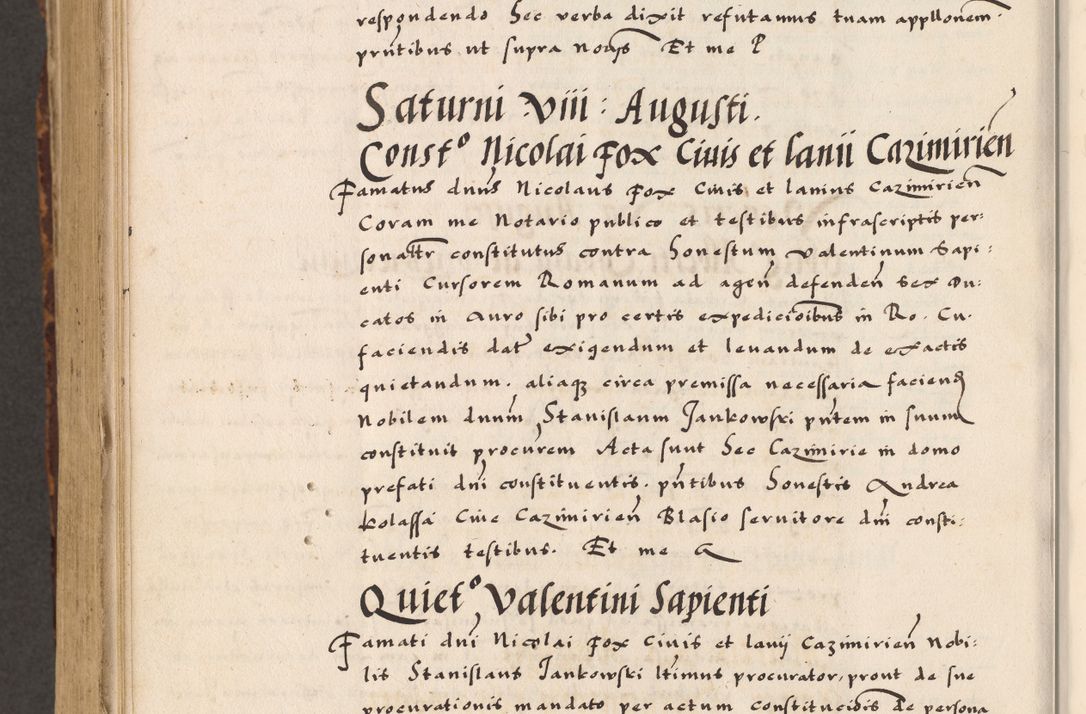 Zdjęcie nr 866 dla obiektu archiwalnego: Acta causarum, obligacionum, sentenciarum tam interlocutoriarum quam diffinitivarum constitutionumque coram reverendo patre domino Petro Porembski canonico et officiali generali Cracoviensi de anno Domini millesimo quingentesimo quadragesimo nono, cuius indictio septima, pontificatus sanctissimi in Christo patris et domini nostri domini Pauli divina providencia tercii, anno ipsius nacionis Pauli pape terciii die tercia mensis Novembris inchoatur