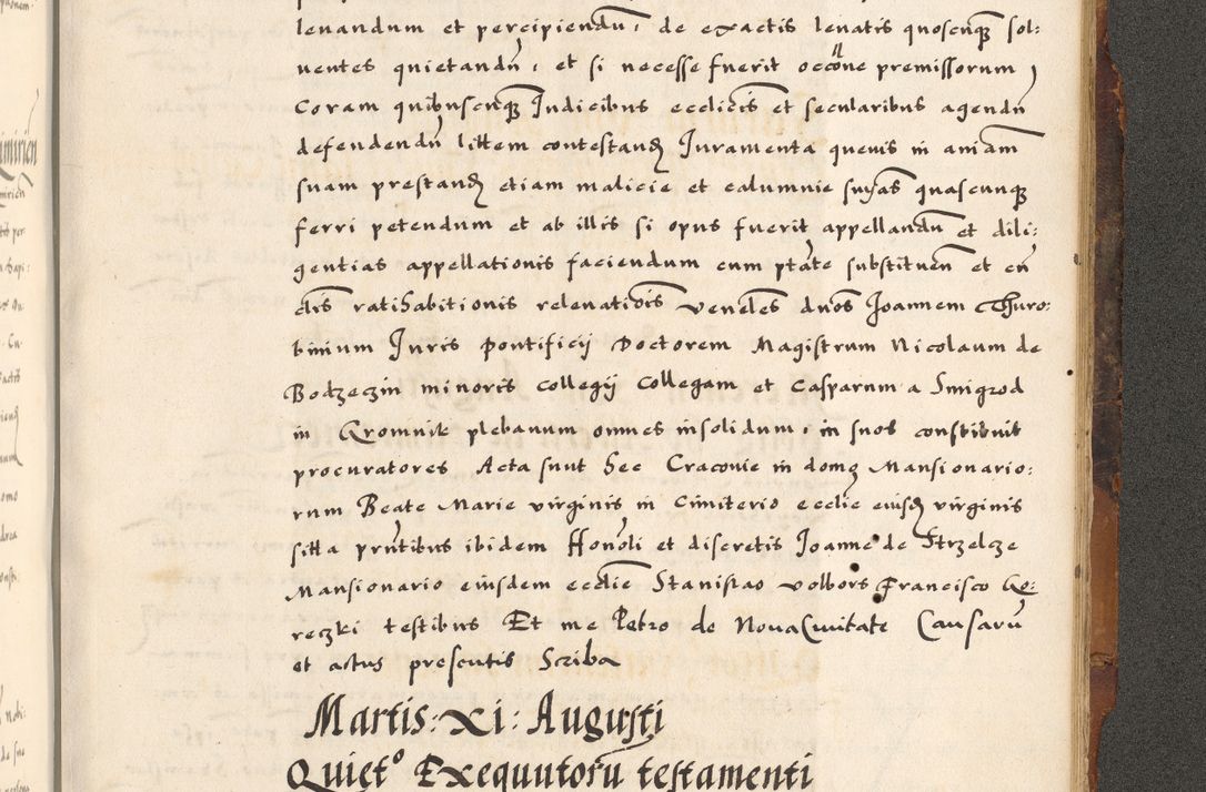 Zdjęcie nr 865 dla obiektu archiwalnego: Acta causarum, obligacionum, sentenciarum tam interlocutoriarum quam diffinitivarum constitutionumque coram reverendo patre domino Petro Porembski canonico et officiali generali Cracoviensi de anno Domini millesimo quingentesimo quadragesimo nono, cuius indictio septima, pontificatus sanctissimi in Christo patris et domini nostri domini Pauli divina providencia tercii, anno ipsius nacionis Pauli pape terciii die tercia mensis Novembris inchoatur