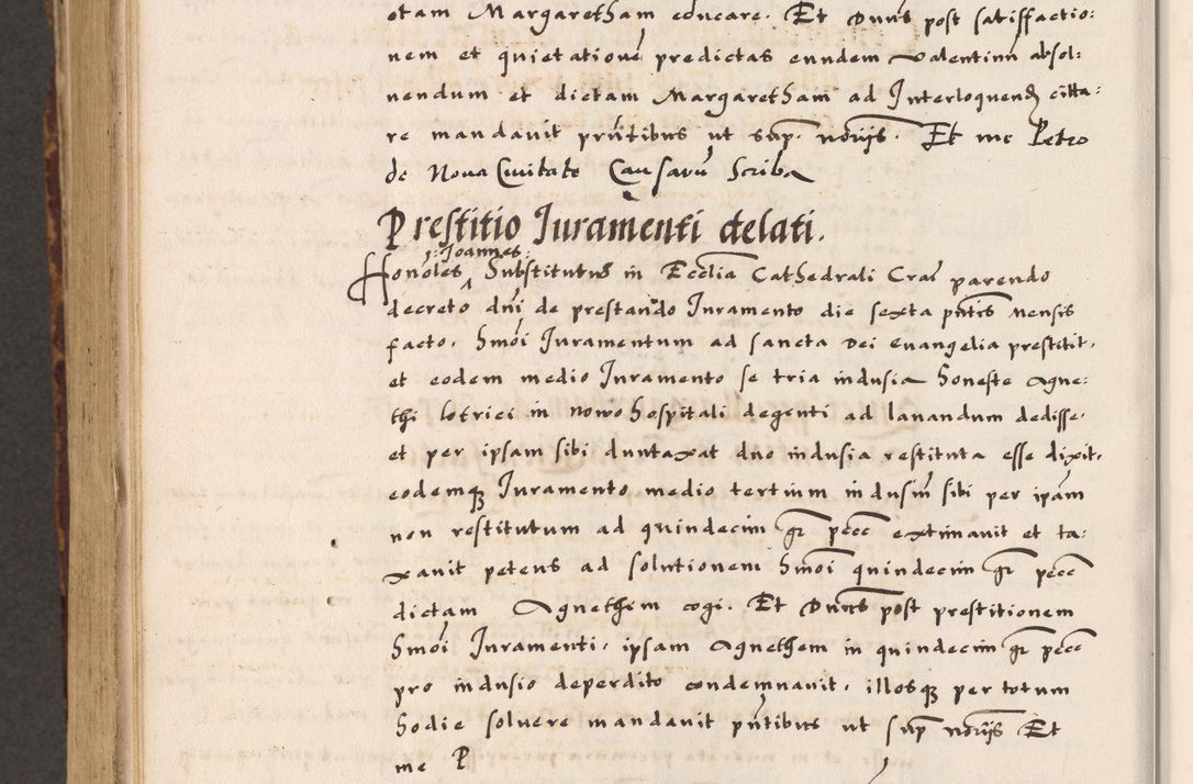 Zdjęcie nr 884 dla obiektu archiwalnego: Acta causarum, obligacionum, sentenciarum tam interlocutoriarum quam diffinitivarum constitutionumque coram reverendo patre domino Petro Porembski canonico et officiali generali Cracoviensi de anno Domini millesimo quingentesimo quadragesimo nono, cuius indictio septima, pontificatus sanctissimi in Christo patris et domini nostri domini Pauli divina providencia tercii, anno ipsius nacionis Pauli pape terciii die tercia mensis Novembris inchoatur