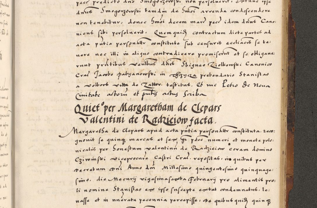 Zdjęcie nr 885 dla obiektu archiwalnego: Acta causarum, obligacionum, sentenciarum tam interlocutoriarum quam diffinitivarum constitutionumque coram reverendo patre domino Petro Porembski canonico et officiali generali Cracoviensi de anno Domini millesimo quingentesimo quadragesimo nono, cuius indictio septima, pontificatus sanctissimi in Christo patris et domini nostri domini Pauli divina providencia tercii, anno ipsius nacionis Pauli pape terciii die tercia mensis Novembris inchoatur
