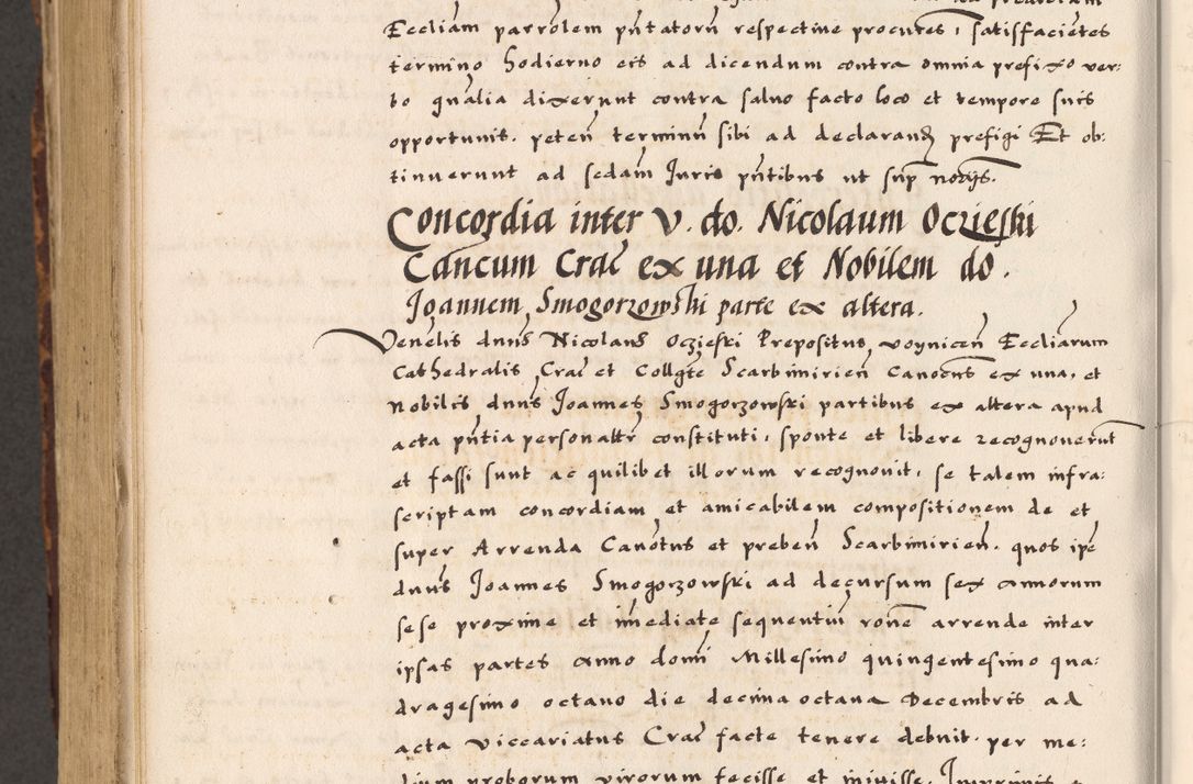 Zdjęcie nr 886 dla obiektu archiwalnego: Acta causarum, obligacionum, sentenciarum tam interlocutoriarum quam diffinitivarum constitutionumque coram reverendo patre domino Petro Porembski canonico et officiali generali Cracoviensi de anno Domini millesimo quingentesimo quadragesimo nono, cuius indictio septima, pontificatus sanctissimi in Christo patris et domini nostri domini Pauli divina providencia tercii, anno ipsius nacionis Pauli pape terciii die tercia mensis Novembris inchoatur