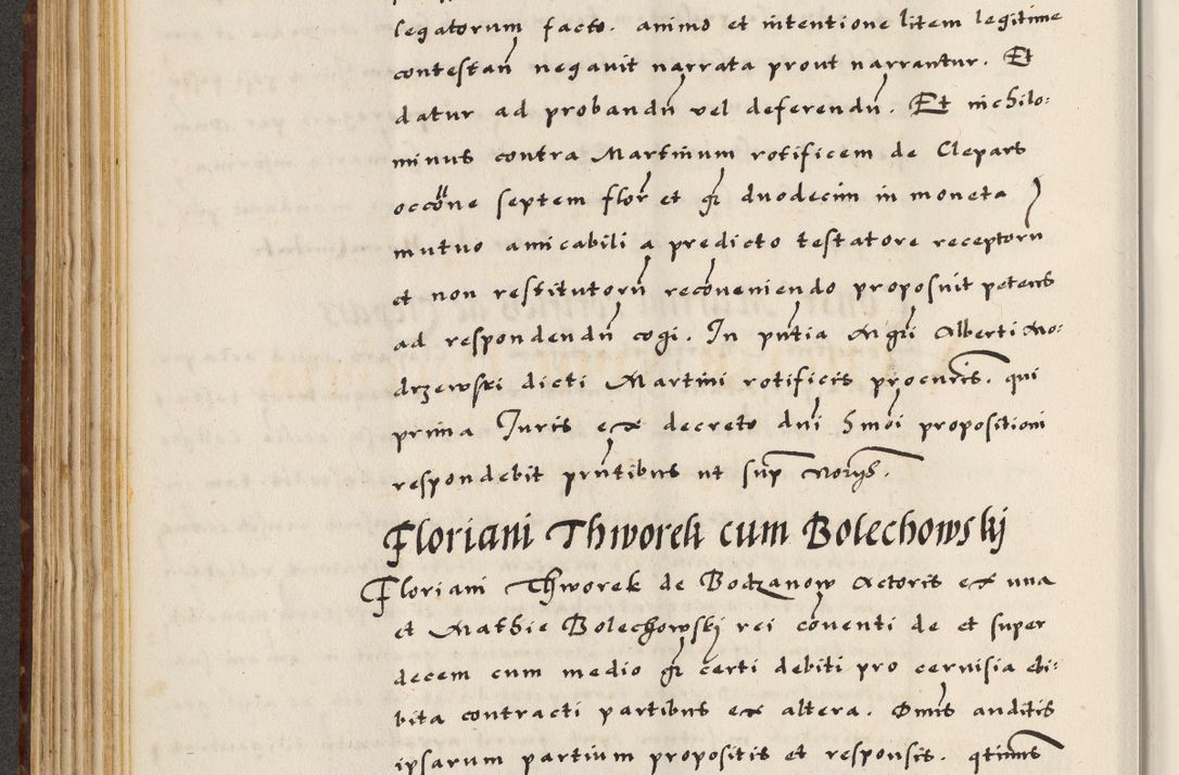 Zdjęcie nr 204 dla obiektu archiwalnego: [A]cta actorum causarum, sententiarum tam diffinitivarum quam interloquutoriarum, obligationum, constitutionum et contractuum coram reverendo patre domino Petro Porembski preposito Osvieczimensi, canonico et officiali generali Cracoviensi de anno Domini millesimo quingentesimo quinguagesimo primo, cuius indictio est nona, pontificatus sanctissimi in Christo patris et domini nostri domini Juliii divina providencia pape tercii, anno secundo, a die et mense infrascriptis feliciter continiantur