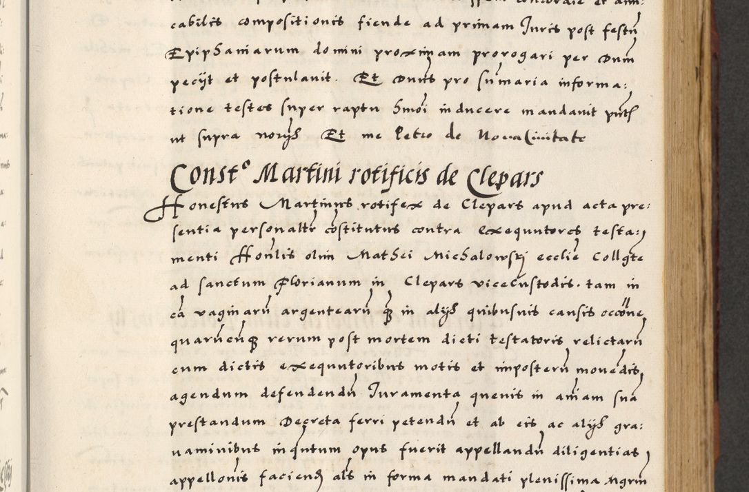 Zdjęcie nr 203 dla obiektu archiwalnego: [A]cta actorum causarum, sententiarum tam diffinitivarum quam interloquutoriarum, obligationum, constitutionum et contractuum coram reverendo patre domino Petro Porembski preposito Osvieczimensi, canonico et officiali generali Cracoviensi de anno Domini millesimo quingentesimo quinguagesimo primo, cuius indictio est nona, pontificatus sanctissimi in Christo patris et domini nostri domini Juliii divina providencia pape tercii, anno secundo, a die et mense infrascriptis feliciter continiantur