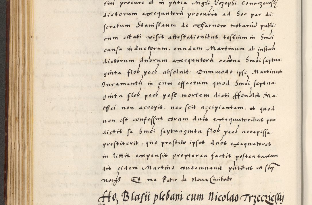 Zdjęcie nr 202 dla obiektu archiwalnego: [A]cta actorum causarum, sententiarum tam diffinitivarum quam interloquutoriarum, obligationum, constitutionum et contractuum coram reverendo patre domino Petro Porembski preposito Osvieczimensi, canonico et officiali generali Cracoviensi de anno Domini millesimo quingentesimo quinguagesimo primo, cuius indictio est nona, pontificatus sanctissimi in Christo patris et domini nostri domini Juliii divina providencia pape tercii, anno secundo, a die et mense infrascriptis feliciter continiantur