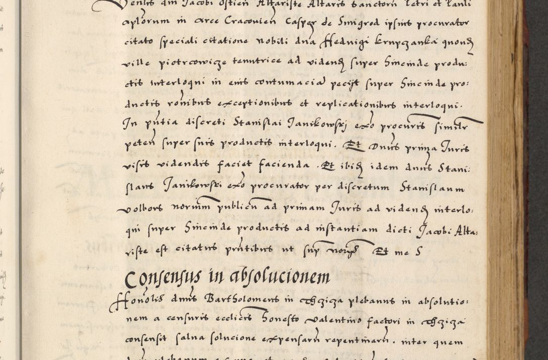 Zdjęcie nr 197 dla obiektu archiwalnego: [A]cta actorum causarum, sententiarum tam diffinitivarum quam interloquutoriarum, obligationum, constitutionum et contractuum coram reverendo patre domino Petro Porembski preposito Osvieczimensi, canonico et officiali generali Cracoviensi de anno Domini millesimo quingentesimo quinguagesimo primo, cuius indictio est nona, pontificatus sanctissimi in Christo patris et domini nostri domini Juliii divina providencia pape tercii, anno secundo, a die et mense infrascriptis feliciter continiantur