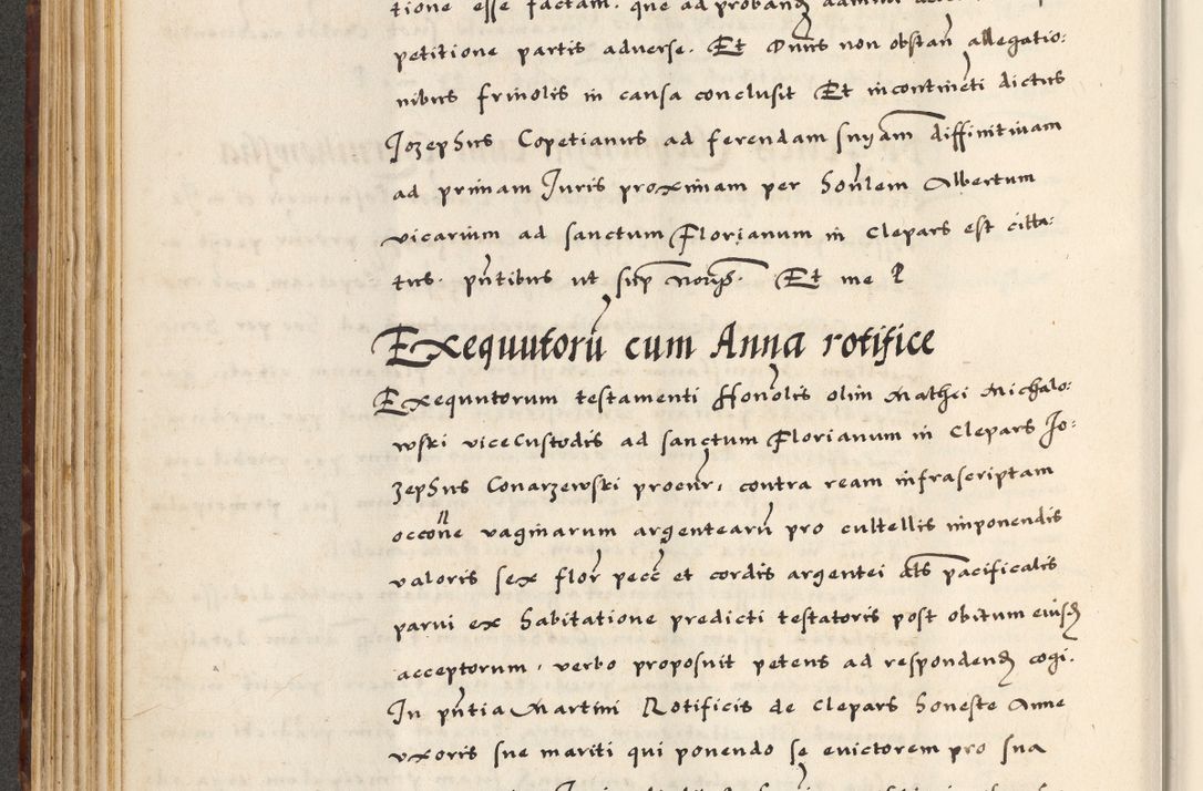 Zdjęcie nr 196 dla obiektu archiwalnego: [A]cta actorum causarum, sententiarum tam diffinitivarum quam interloquutoriarum, obligationum, constitutionum et contractuum coram reverendo patre domino Petro Porembski preposito Osvieczimensi, canonico et officiali generali Cracoviensi de anno Domini millesimo quingentesimo quinguagesimo primo, cuius indictio est nona, pontificatus sanctissimi in Christo patris et domini nostri domini Juliii divina providencia pape tercii, anno secundo, a die et mense infrascriptis feliciter continiantur