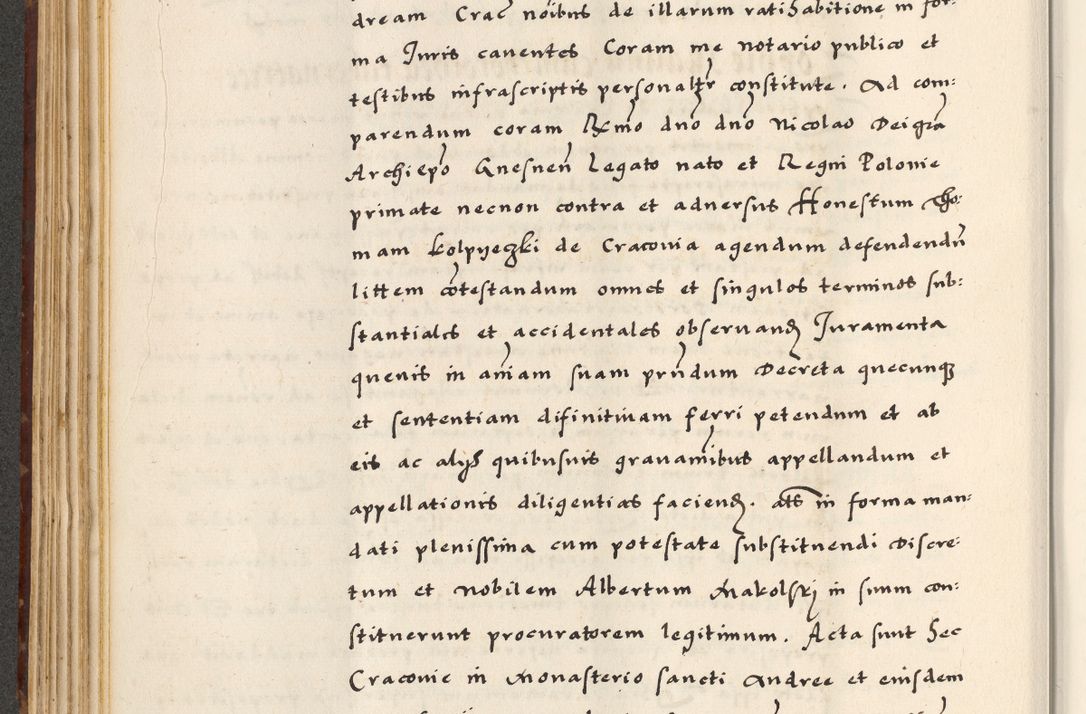 Zdjęcie nr 192 dla obiektu archiwalnego: [A]cta actorum causarum, sententiarum tam diffinitivarum quam interloquutoriarum, obligationum, constitutionum et contractuum coram reverendo patre domino Petro Porembski preposito Osvieczimensi, canonico et officiali generali Cracoviensi de anno Domini millesimo quingentesimo quinguagesimo primo, cuius indictio est nona, pontificatus sanctissimi in Christo patris et domini nostri domini Juliii divina providencia pape tercii, anno secundo, a die et mense infrascriptis feliciter continiantur