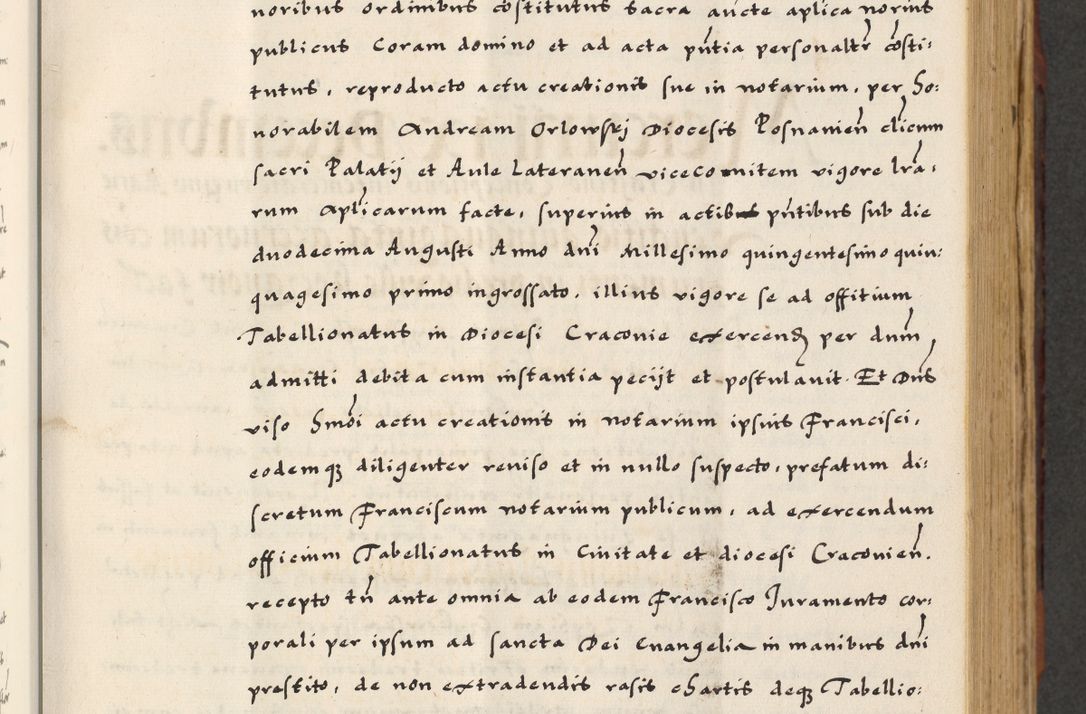 Zdjęcie nr 183 dla obiektu archiwalnego: [A]cta actorum causarum, sententiarum tam diffinitivarum quam interloquutoriarum, obligationum, constitutionum et contractuum coram reverendo patre domino Petro Porembski preposito Osvieczimensi, canonico et officiali generali Cracoviensi de anno Domini millesimo quingentesimo quinguagesimo primo, cuius indictio est nona, pontificatus sanctissimi in Christo patris et domini nostri domini Juliii divina providencia pape tercii, anno secundo, a die et mense infrascriptis feliciter continiantur