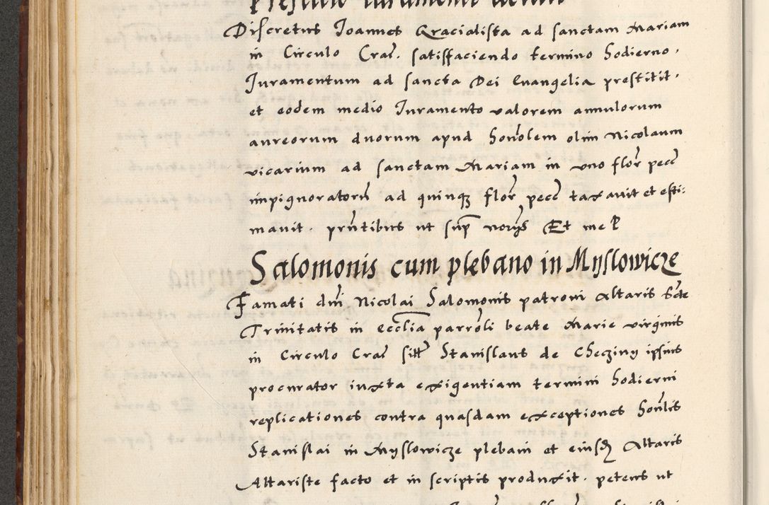 Zdjęcie nr 180 dla obiektu archiwalnego: [A]cta actorum causarum, sententiarum tam diffinitivarum quam interloquutoriarum, obligationum, constitutionum et contractuum coram reverendo patre domino Petro Porembski preposito Osvieczimensi, canonico et officiali generali Cracoviensi de anno Domini millesimo quingentesimo quinguagesimo primo, cuius indictio est nona, pontificatus sanctissimi in Christo patris et domini nostri domini Juliii divina providencia pape tercii, anno secundo, a die et mense infrascriptis feliciter continiantur