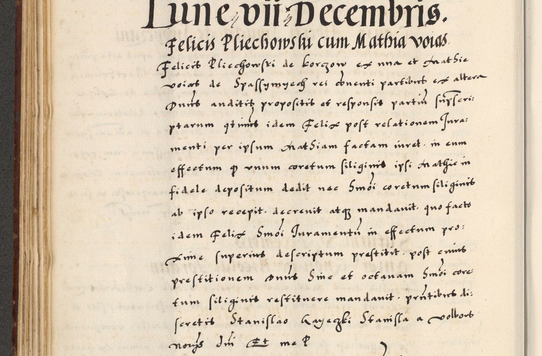 Zdjęcie nr 176 dla obiektu archiwalnego: [A]cta actorum causarum, sententiarum tam diffinitivarum quam interloquutoriarum, obligationum, constitutionum et contractuum coram reverendo patre domino Petro Porembski preposito Osvieczimensi, canonico et officiali generali Cracoviensi de anno Domini millesimo quingentesimo quinguagesimo primo, cuius indictio est nona, pontificatus sanctissimi in Christo patris et domini nostri domini Juliii divina providencia pape tercii, anno secundo, a die et mense infrascriptis feliciter continiantur
