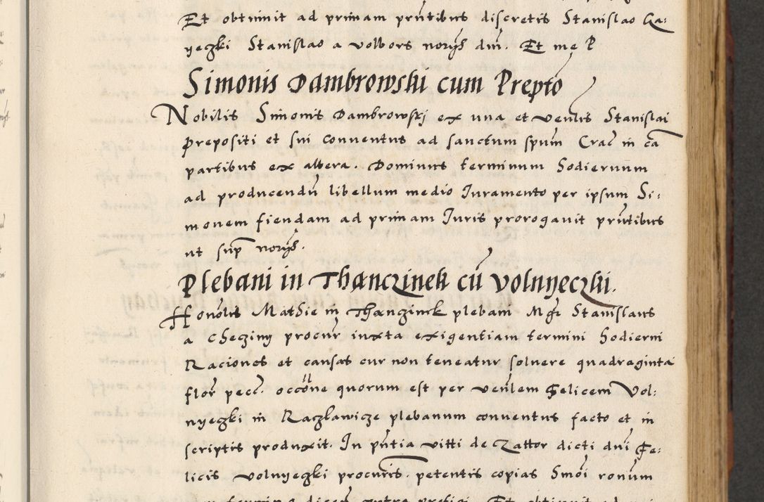 Zdjęcie nr 173 dla obiektu archiwalnego: [A]cta actorum causarum, sententiarum tam diffinitivarum quam interloquutoriarum, obligationum, constitutionum et contractuum coram reverendo patre domino Petro Porembski preposito Osvieczimensi, canonico et officiali generali Cracoviensi de anno Domini millesimo quingentesimo quinguagesimo primo, cuius indictio est nona, pontificatus sanctissimi in Christo patris et domini nostri domini Juliii divina providencia pape tercii, anno secundo, a die et mense infrascriptis feliciter continiantur