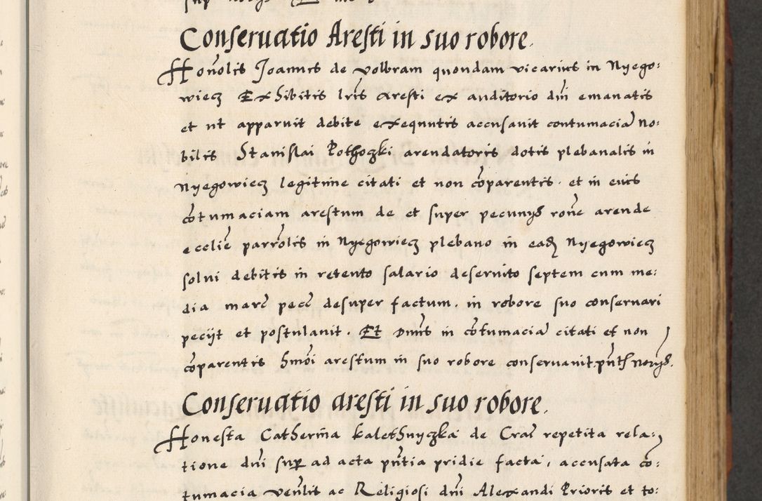 Zdjęcie nr 169 dla obiektu archiwalnego: [A]cta actorum causarum, sententiarum tam diffinitivarum quam interloquutoriarum, obligationum, constitutionum et contractuum coram reverendo patre domino Petro Porembski preposito Osvieczimensi, canonico et officiali generali Cracoviensi de anno Domini millesimo quingentesimo quinguagesimo primo, cuius indictio est nona, pontificatus sanctissimi in Christo patris et domini nostri domini Juliii divina providencia pape tercii, anno secundo, a die et mense infrascriptis feliciter continiantur