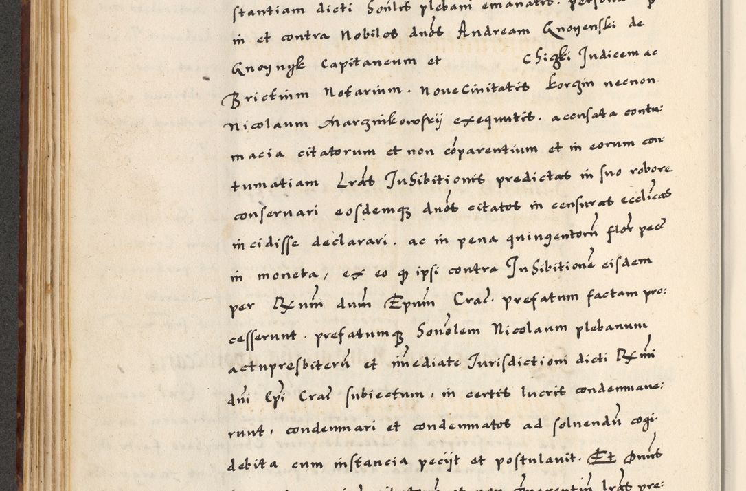 Zdjęcie nr 168 dla obiektu archiwalnego: [A]cta actorum causarum, sententiarum tam diffinitivarum quam interloquutoriarum, obligationum, constitutionum et contractuum coram reverendo patre domino Petro Porembski preposito Osvieczimensi, canonico et officiali generali Cracoviensi de anno Domini millesimo quingentesimo quinguagesimo primo, cuius indictio est nona, pontificatus sanctissimi in Christo patris et domini nostri domini Juliii divina providencia pape tercii, anno secundo, a die et mense infrascriptis feliciter continiantur