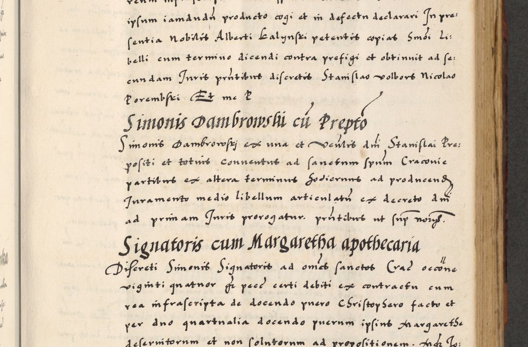 Zdjęcie nr 167 dla obiektu archiwalnego: [A]cta actorum causarum, sententiarum tam diffinitivarum quam interloquutoriarum, obligationum, constitutionum et contractuum coram reverendo patre domino Petro Porembski preposito Osvieczimensi, canonico et officiali generali Cracoviensi de anno Domini millesimo quingentesimo quinguagesimo primo, cuius indictio est nona, pontificatus sanctissimi in Christo patris et domini nostri domini Juliii divina providencia pape tercii, anno secundo, a die et mense infrascriptis feliciter continiantur