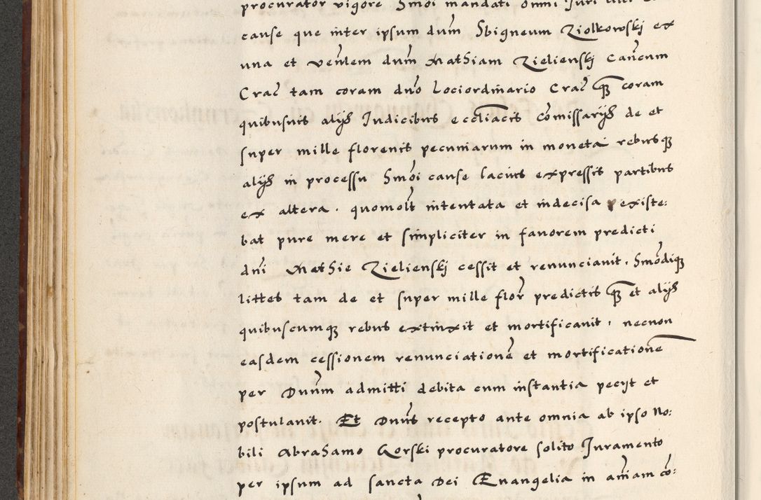 Zdjęcie nr 162 dla obiektu archiwalnego: [A]cta actorum causarum, sententiarum tam diffinitivarum quam interloquutoriarum, obligationum, constitutionum et contractuum coram reverendo patre domino Petro Porembski preposito Osvieczimensi, canonico et officiali generali Cracoviensi de anno Domini millesimo quingentesimo quinguagesimo primo, cuius indictio est nona, pontificatus sanctissimi in Christo patris et domini nostri domini Juliii divina providencia pape tercii, anno secundo, a die et mense infrascriptis feliciter continiantur