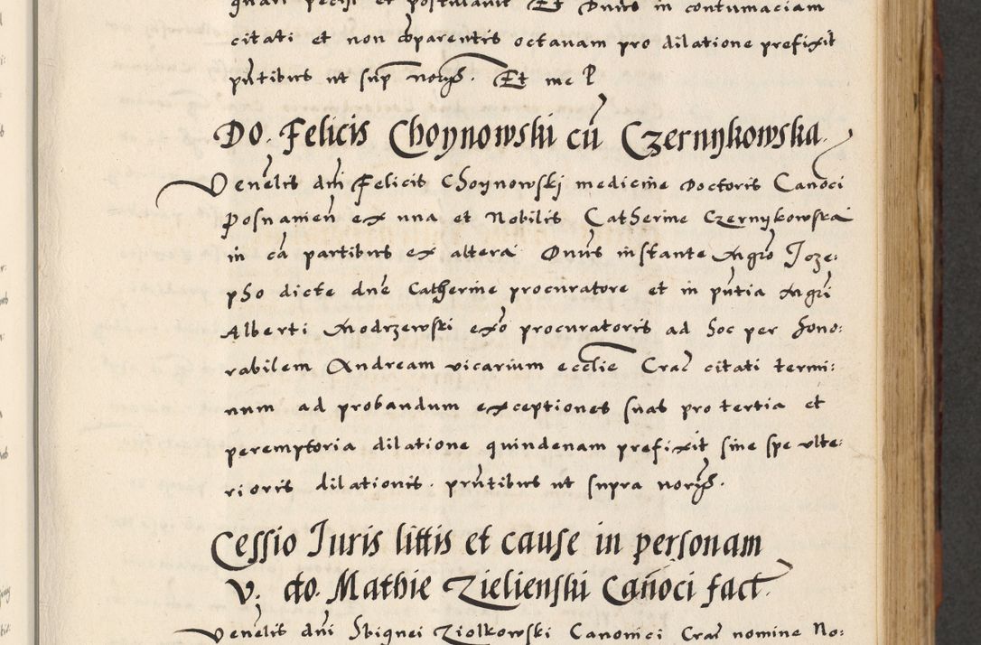 Zdjęcie nr 161 dla obiektu archiwalnego: [A]cta actorum causarum, sententiarum tam diffinitivarum quam interloquutoriarum, obligationum, constitutionum et contractuum coram reverendo patre domino Petro Porembski preposito Osvieczimensi, canonico et officiali generali Cracoviensi de anno Domini millesimo quingentesimo quinguagesimo primo, cuius indictio est nona, pontificatus sanctissimi in Christo patris et domini nostri domini Juliii divina providencia pape tercii, anno secundo, a die et mense infrascriptis feliciter continiantur