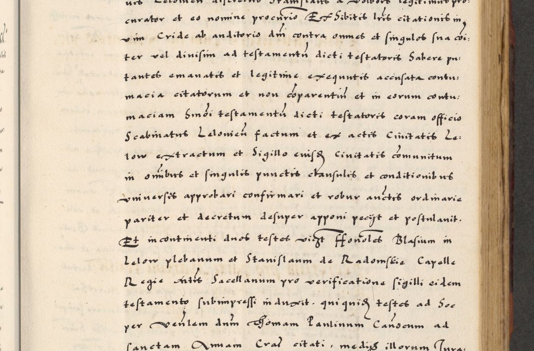 Zdjęcie nr 157 dla obiektu archiwalnego: [A]cta actorum causarum, sententiarum tam diffinitivarum quam interloquutoriarum, obligationum, constitutionum et contractuum coram reverendo patre domino Petro Porembski preposito Osvieczimensi, canonico et officiali generali Cracoviensi de anno Domini millesimo quingentesimo quinguagesimo primo, cuius indictio est nona, pontificatus sanctissimi in Christo patris et domini nostri domini Juliii divina providencia pape tercii, anno secundo, a die et mense infrascriptis feliciter continiantur