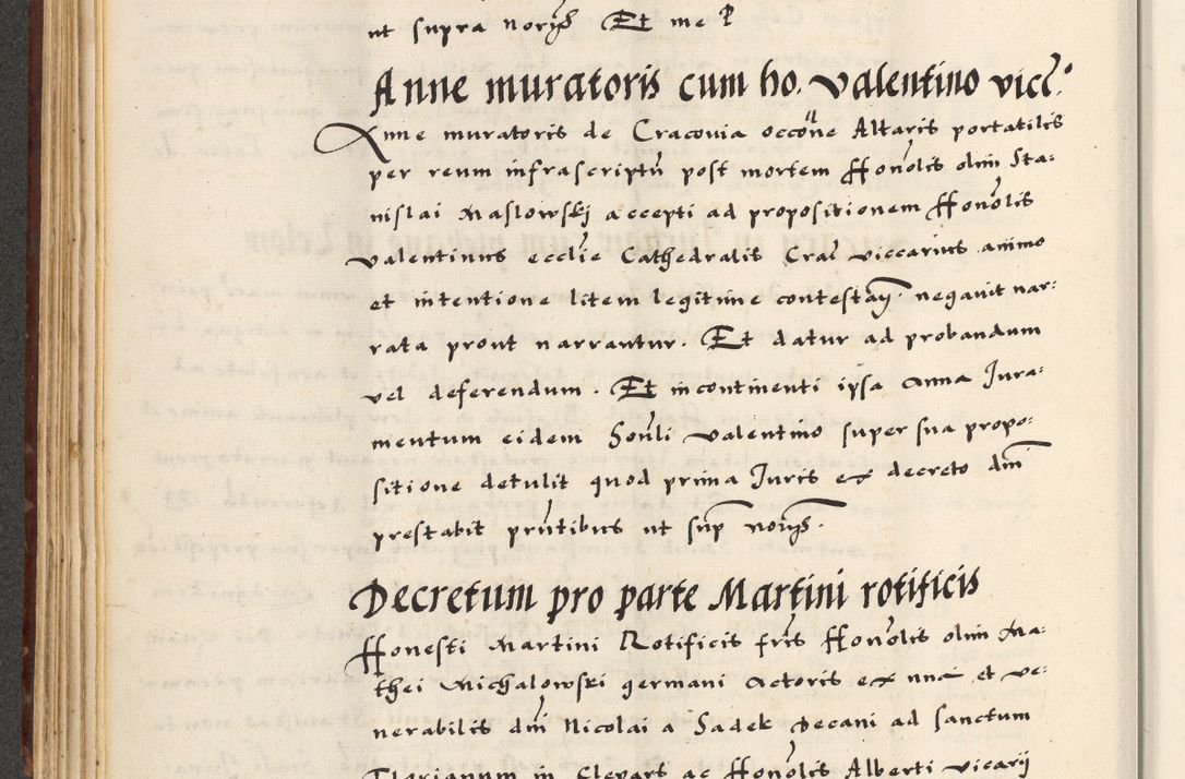 Zdjęcie nr 156 dla obiektu archiwalnego: [A]cta actorum causarum, sententiarum tam diffinitivarum quam interloquutoriarum, obligationum, constitutionum et contractuum coram reverendo patre domino Petro Porembski preposito Osvieczimensi, canonico et officiali generali Cracoviensi de anno Domini millesimo quingentesimo quinguagesimo primo, cuius indictio est nona, pontificatus sanctissimi in Christo patris et domini nostri domini Juliii divina providencia pape tercii, anno secundo, a die et mense infrascriptis feliciter continiantur