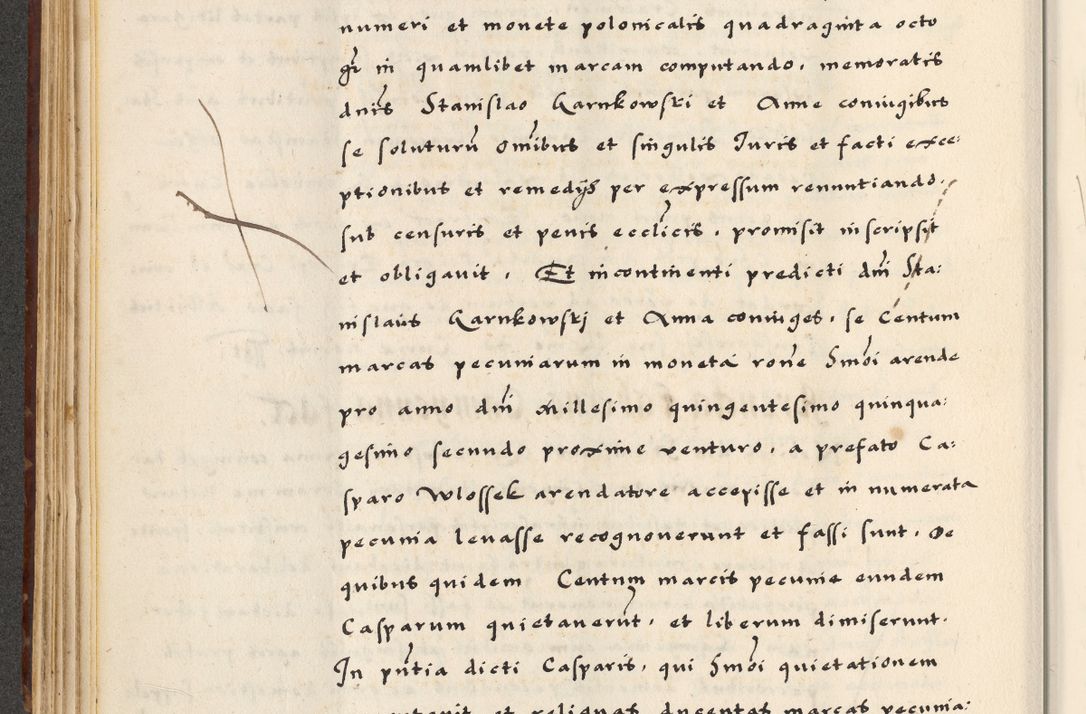Zdjęcie nr 152 dla obiektu archiwalnego: [A]cta actorum causarum, sententiarum tam diffinitivarum quam interloquutoriarum, obligationum, constitutionum et contractuum coram reverendo patre domino Petro Porembski preposito Osvieczimensi, canonico et officiali generali Cracoviensi de anno Domini millesimo quingentesimo quinguagesimo primo, cuius indictio est nona, pontificatus sanctissimi in Christo patris et domini nostri domini Juliii divina providencia pape tercii, anno secundo, a die et mense infrascriptis feliciter continiantur