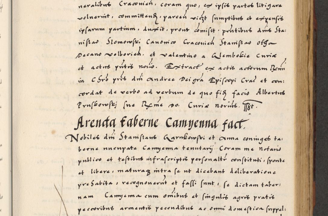 Zdjęcie nr 151 dla obiektu archiwalnego: [A]cta actorum causarum, sententiarum tam diffinitivarum quam interloquutoriarum, obligationum, constitutionum et contractuum coram reverendo patre domino Petro Porembski preposito Osvieczimensi, canonico et officiali generali Cracoviensi de anno Domini millesimo quingentesimo quinguagesimo primo, cuius indictio est nona, pontificatus sanctissimi in Christo patris et domini nostri domini Juliii divina providencia pape tercii, anno secundo, a die et mense infrascriptis feliciter continiantur