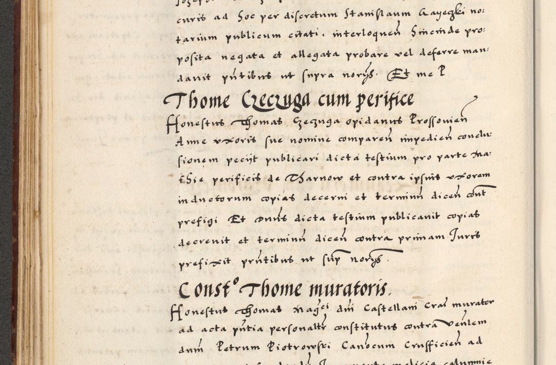 Zdjęcie nr 148 dla obiektu archiwalnego: [A]cta actorum causarum, sententiarum tam diffinitivarum quam interloquutoriarum, obligationum, constitutionum et contractuum coram reverendo patre domino Petro Porembski preposito Osvieczimensi, canonico et officiali generali Cracoviensi de anno Domini millesimo quingentesimo quinguagesimo primo, cuius indictio est nona, pontificatus sanctissimi in Christo patris et domini nostri domini Juliii divina providencia pape tercii, anno secundo, a die et mense infrascriptis feliciter continiantur