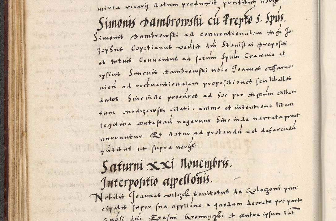 Zdjęcie nr 144 dla obiektu archiwalnego: [A]cta actorum causarum, sententiarum tam diffinitivarum quam interloquutoriarum, obligationum, constitutionum et contractuum coram reverendo patre domino Petro Porembski preposito Osvieczimensi, canonico et officiali generali Cracoviensi de anno Domini millesimo quingentesimo quinguagesimo primo, cuius indictio est nona, pontificatus sanctissimi in Christo patris et domini nostri domini Juliii divina providencia pape tercii, anno secundo, a die et mense infrascriptis feliciter continiantur