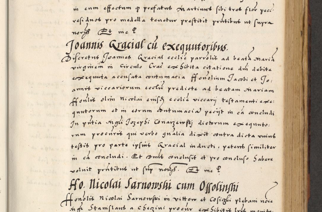 Zdjęcie nr 139 dla obiektu archiwalnego: [A]cta actorum causarum, sententiarum tam diffinitivarum quam interloquutoriarum, obligationum, constitutionum et contractuum coram reverendo patre domino Petro Porembski preposito Osvieczimensi, canonico et officiali generali Cracoviensi de anno Domini millesimo quingentesimo quinguagesimo primo, cuius indictio est nona, pontificatus sanctissimi in Christo patris et domini nostri domini Juliii divina providencia pape tercii, anno secundo, a die et mense infrascriptis feliciter continiantur