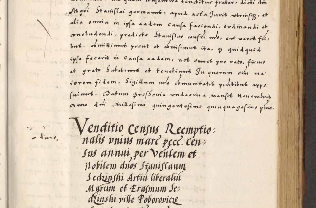 Zdjęcie nr 133 dla obiektu archiwalnego: [A]cta actorum causarum, sententiarum tam diffinitivarum quam interloquutoriarum, obligationum, constitutionum et contractuum coram reverendo patre domino Petro Porembski preposito Osvieczimensi, canonico et officiali generali Cracoviensi de anno Domini millesimo quingentesimo quinguagesimo primo, cuius indictio est nona, pontificatus sanctissimi in Christo patris et domini nostri domini Juliii divina providencia pape tercii, anno secundo, a die et mense infrascriptis feliciter continiantur
