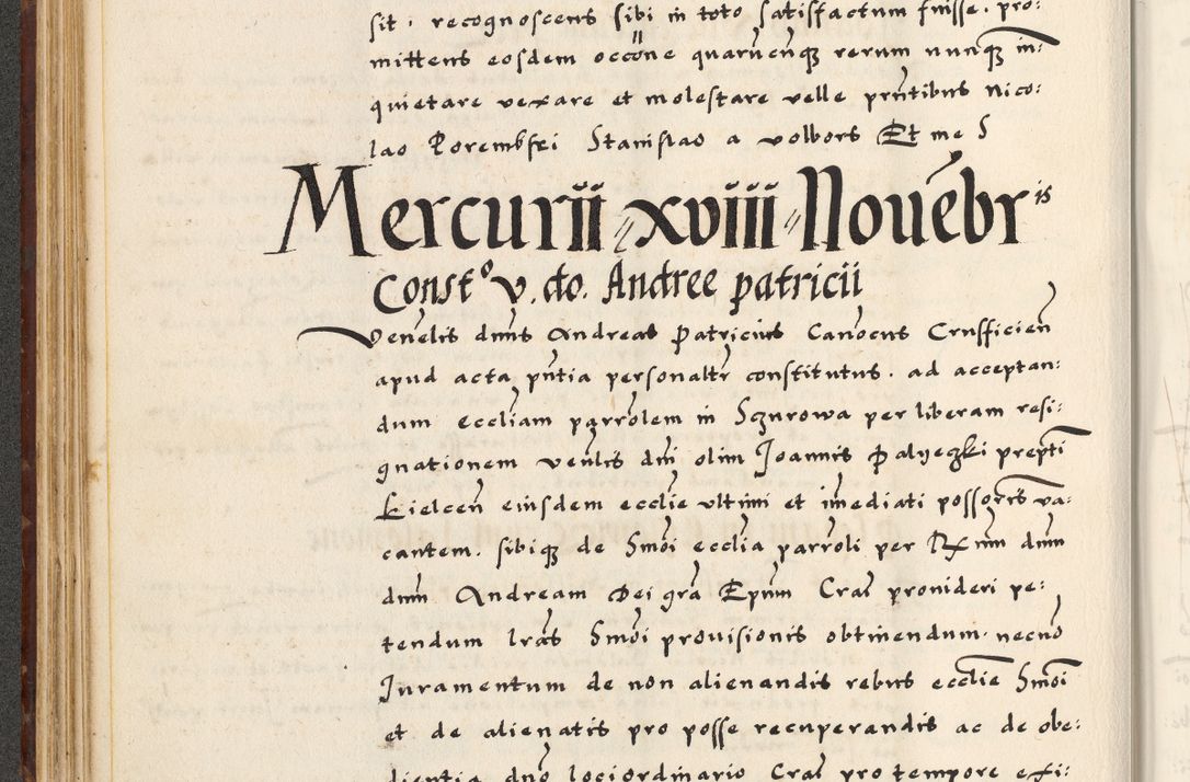 Zdjęcie nr 130 dla obiektu archiwalnego: [A]cta actorum causarum, sententiarum tam diffinitivarum quam interloquutoriarum, obligationum, constitutionum et contractuum coram reverendo patre domino Petro Porembski preposito Osvieczimensi, canonico et officiali generali Cracoviensi de anno Domini millesimo quingentesimo quinguagesimo primo, cuius indictio est nona, pontificatus sanctissimi in Christo patris et domini nostri domini Juliii divina providencia pape tercii, anno secundo, a die et mense infrascriptis feliciter continiantur