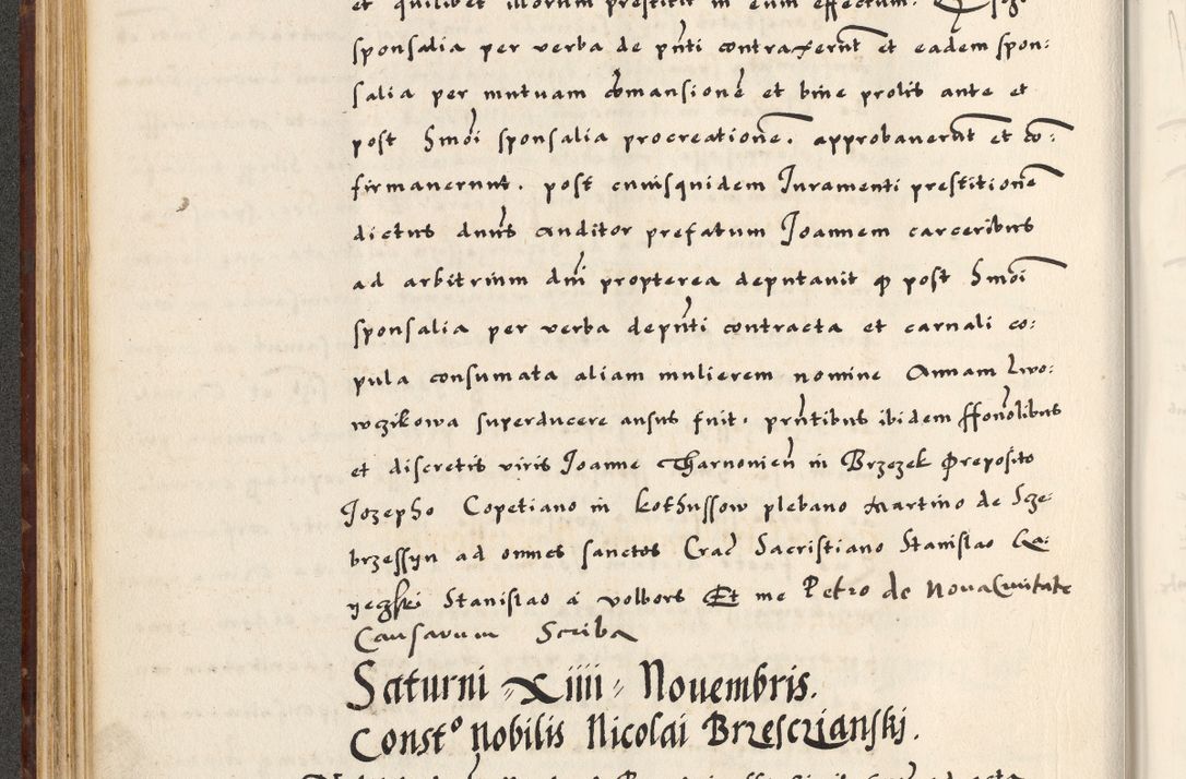 Zdjęcie nr 126 dla obiektu archiwalnego: [A]cta actorum causarum, sententiarum tam diffinitivarum quam interloquutoriarum, obligationum, constitutionum et contractuum coram reverendo patre domino Petro Porembski preposito Osvieczimensi, canonico et officiali generali Cracoviensi de anno Domini millesimo quingentesimo quinguagesimo primo, cuius indictio est nona, pontificatus sanctissimi in Christo patris et domini nostri domini Juliii divina providencia pape tercii, anno secundo, a die et mense infrascriptis feliciter continiantur